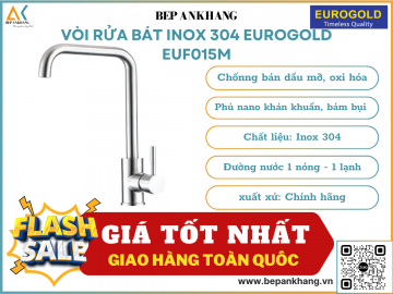 Vòi rửa bát inox 304 Eurogold EUF015M